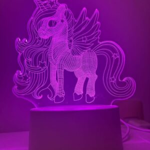 Lampara 3D Unicornio