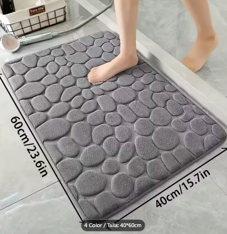 Alfombra de baño antideslizante – Diseño piedra - Imagen 2