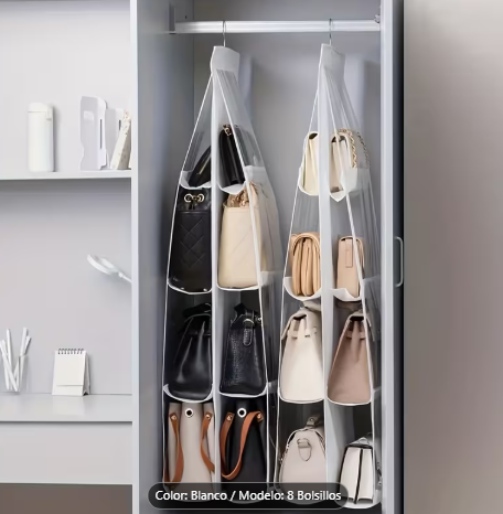 Organizador colgante para carteras – 8 bolsillos - Imagen 3