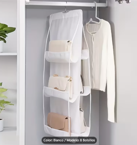 Organizador colgante para carteras – 8 bolsillos