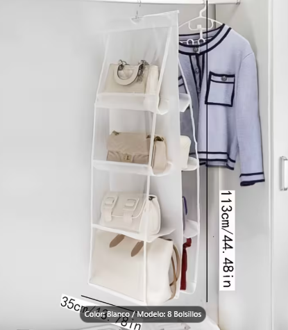 Organizador colgante para carteras – 8 bolsillos - Imagen 2