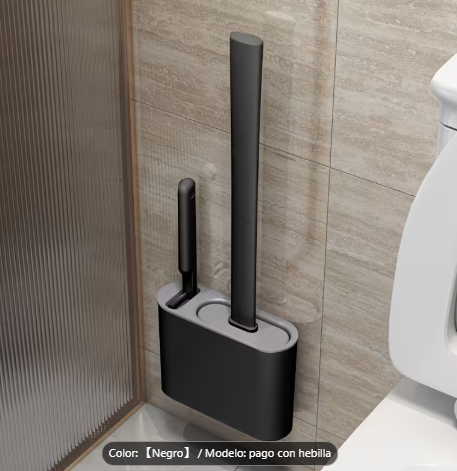 Cepillo de baño con porta escobilla de pared + cepillo auxiliar
