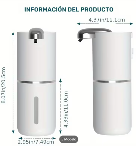 Dispensador automático de jabón en espuma – recargable - Imagen 2