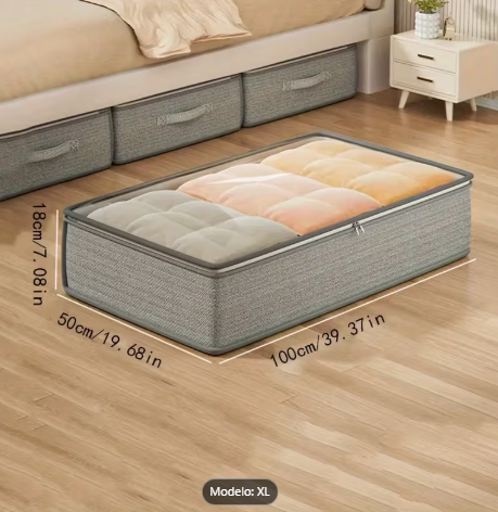 Organizador bajo cama con cierre y tapa transparente - Imagen 3