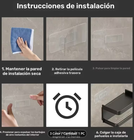 Porta papel higiénico con repisa organizadora – Negro - Imagen 3