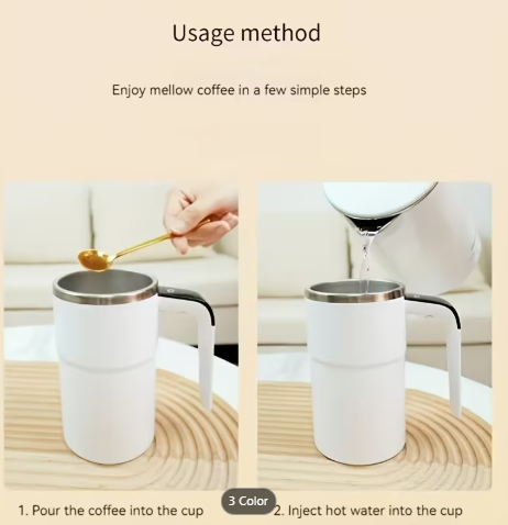 Taza mezcladora automática recargable - Imagen 3