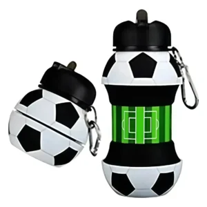 Botella plegable con diseño de pelota de fútbol – 550 ml