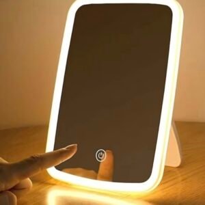 Espejo de Maquillaje con Luz LED y Control Táctil