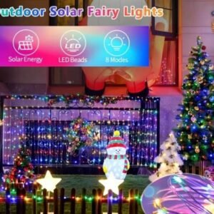 22m de luces de colores exterior (carga solar)
